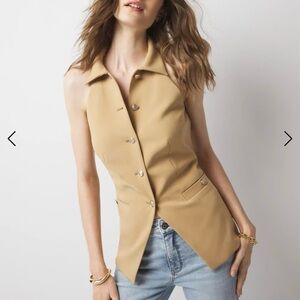White House Black Market Collared Halter Vest, 2